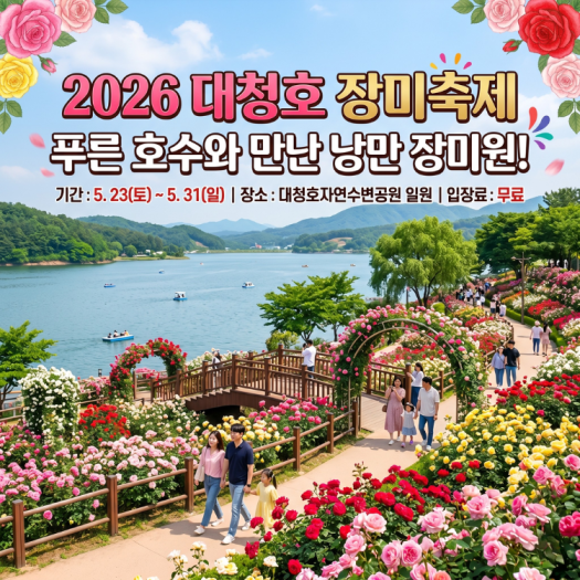 [5월 가볼만한곳] 2026 대청호 장미전시회 일정